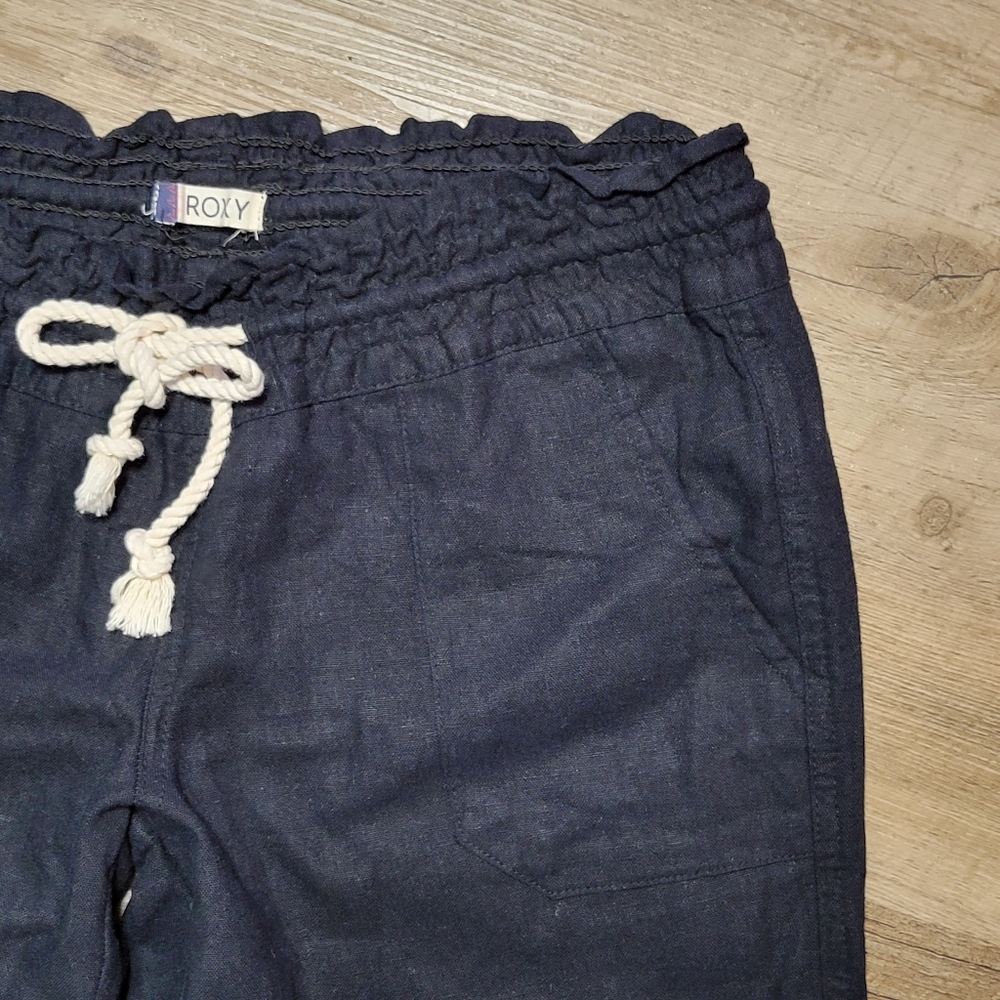 *not 4 sale* ROXY Oceanside Wide Leg Black Beach Pant - Picture 6 of 11
